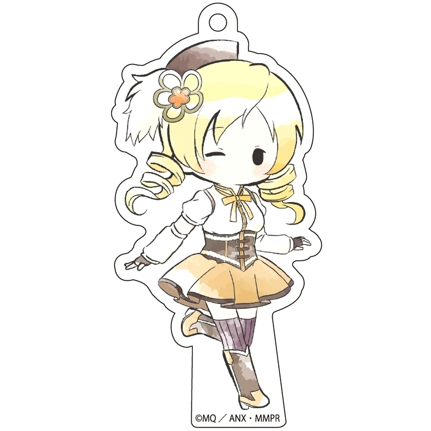 Mami Tomoe Puella Magi Madoka Magica The Movie Rebellion Puchi Fuwa Plush Retro-chic Acrylic Keychain [USED]