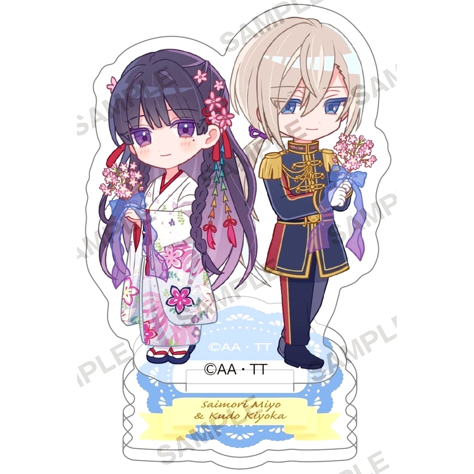 Miyo Saimori & Kiyoka Kudo My Happy Marriage Fujimi L Bunko 10th Anniversary Fair Acrylic Stand Figure [USED]