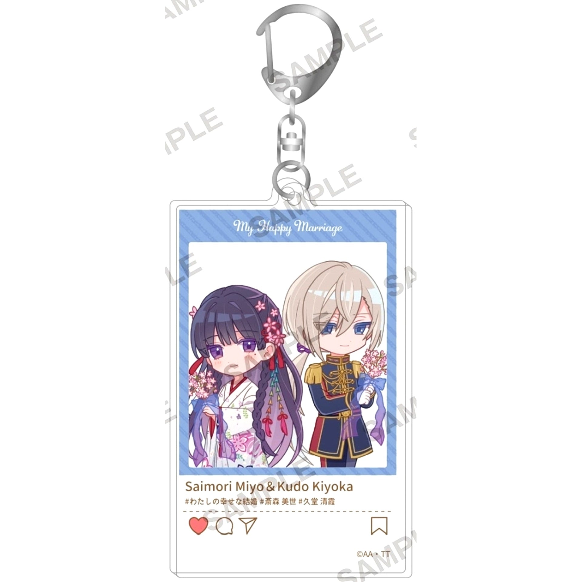 Miyo Saimori & Kiyoka Kudo My Happy Marriage Fujimi L Bunko 10th Anniversary Fair SNS Style Acrylic Keychain [USED]