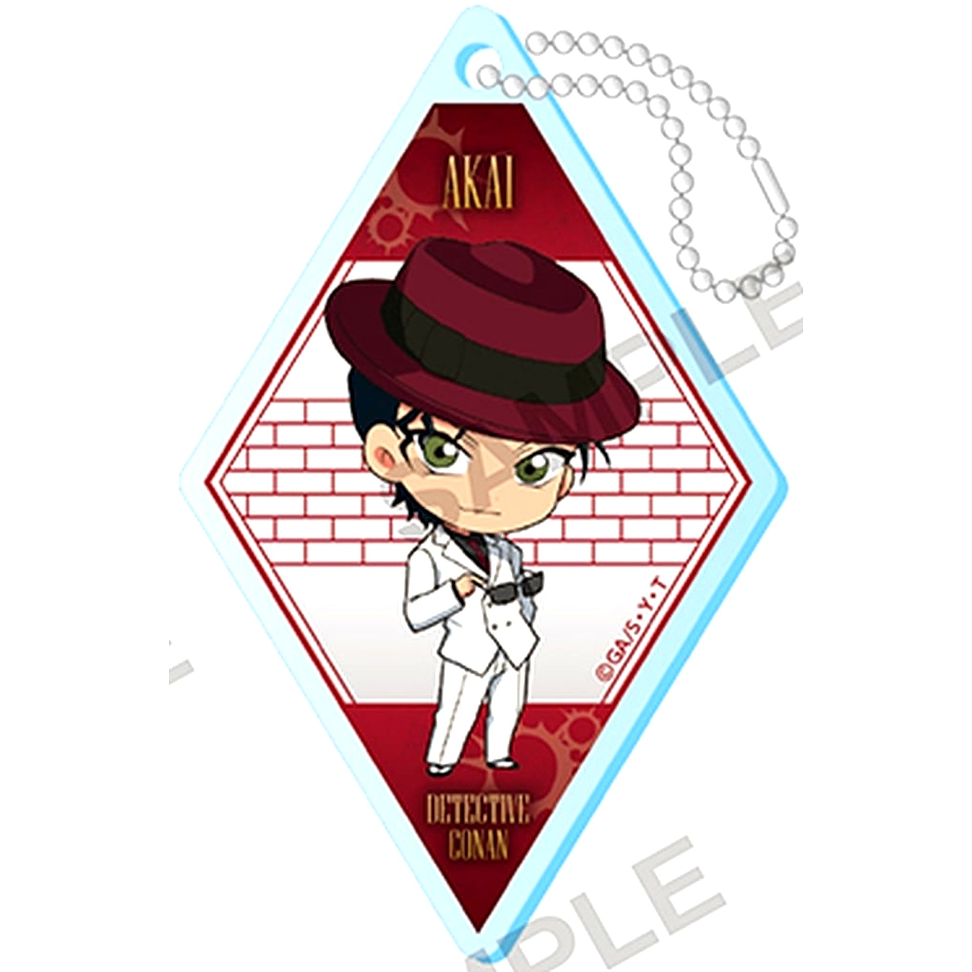 Shuichi Akai Detective Conan Niitengo Acrylic Keychain Old Suit 2nd Ver. [USED]