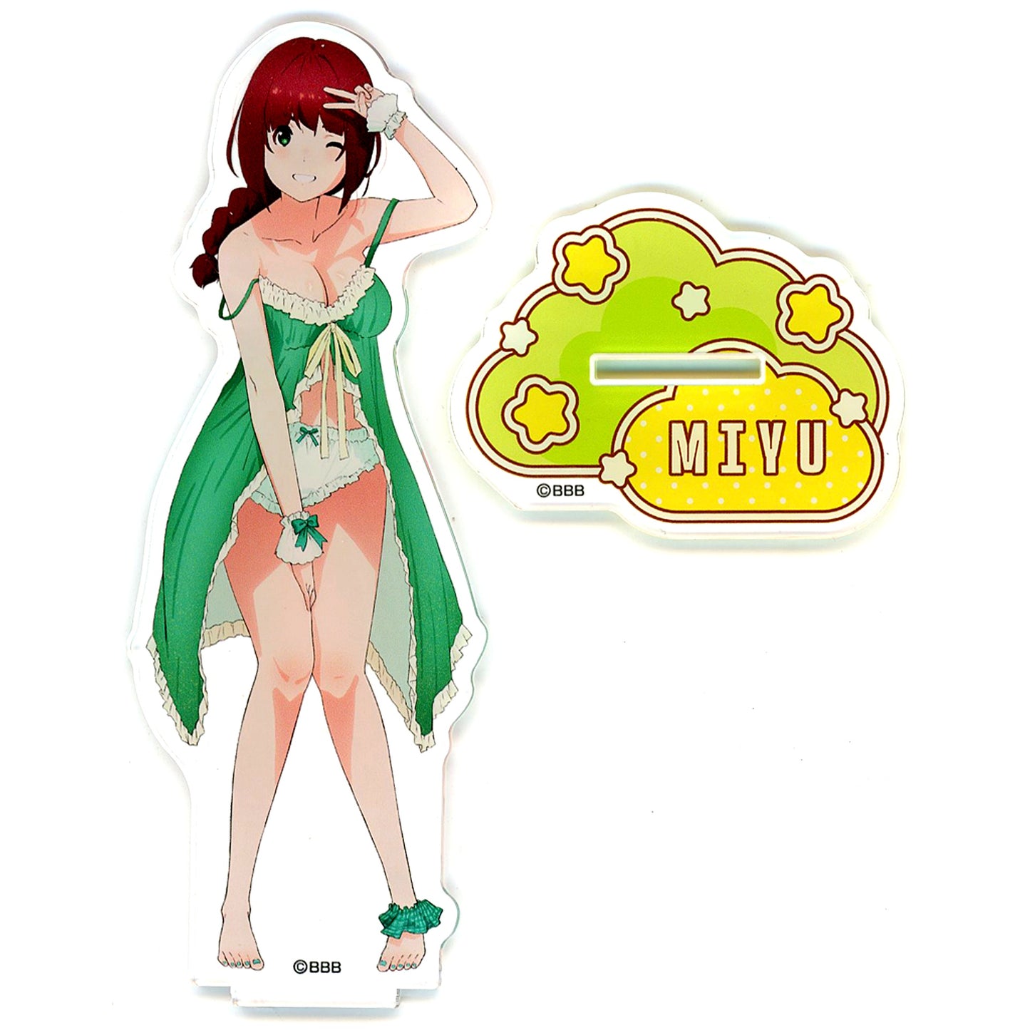 Miyu Kato Baby Doll Ver. Illustration BIG Acrylic Stand Brave Bang Bravern! x Don Quijote [USED]