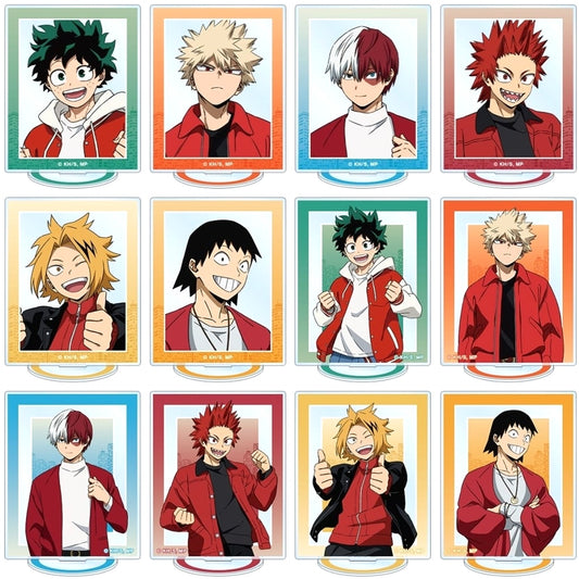 My Hero Academia Izuku Midoriya & Others All 12 Types Set Original Illustration Commemorative Photo Ver. Trading Acrylic Stand Red Tokyo Tower Limited Acrylic Stands [USED]