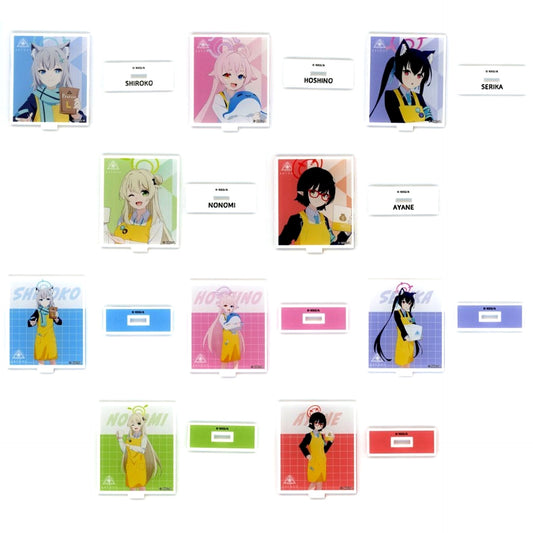 Blue Archive the Animation Shiroko Sunaokami & Others All 10 Types Set Original Illustration Shop Clerk Ver. Trading Acrylic Stand Pop Up Store in Loft Limited Acrylic Stands [USED]