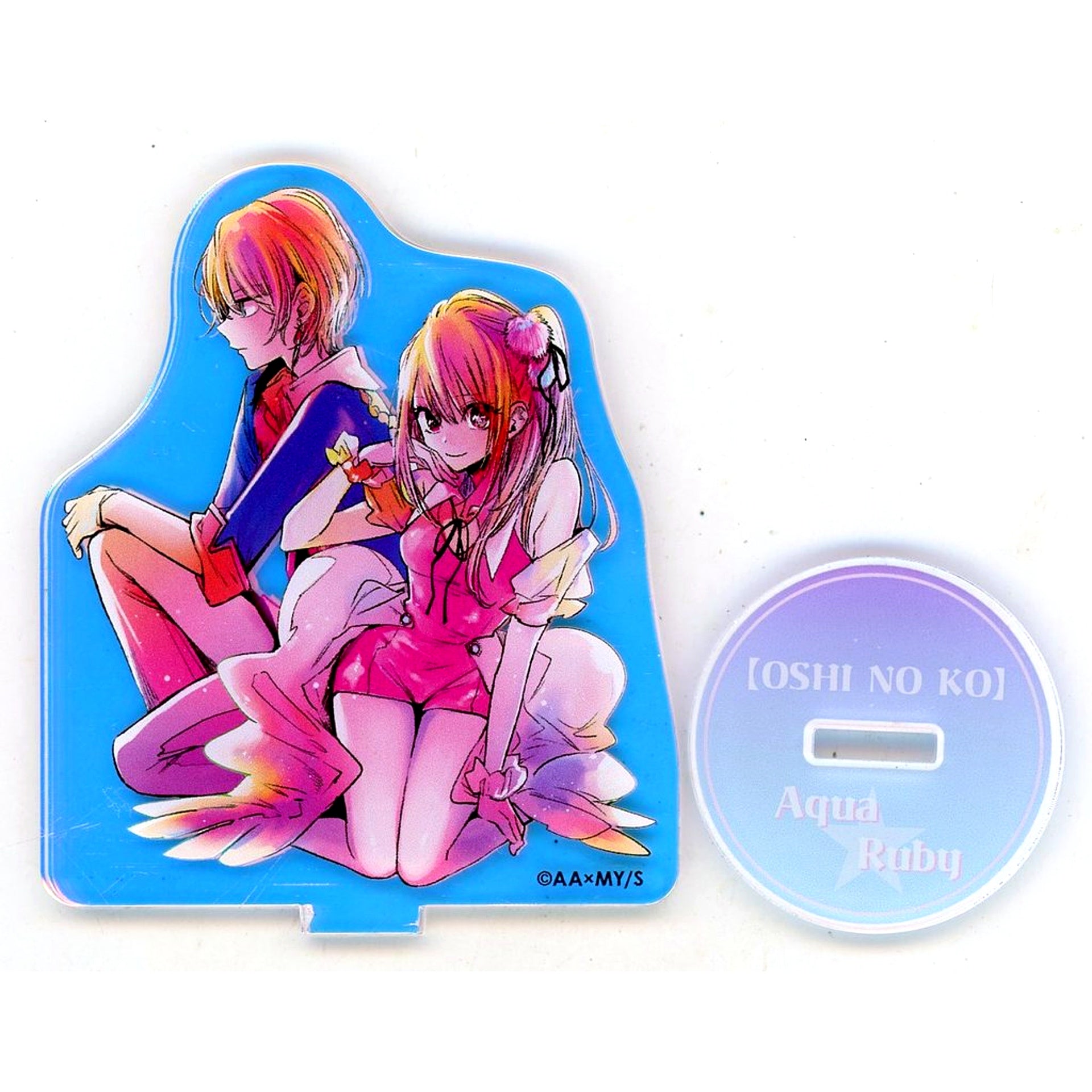 Ruby and Aqua Smiling Aurora Acrylic Stand Oshi no Ko [USED]