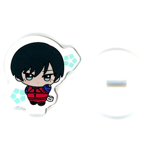 Rin Itoshi Chibi Gurumi Pose! Acrylic Plate with Stand Blue Lock [USED]