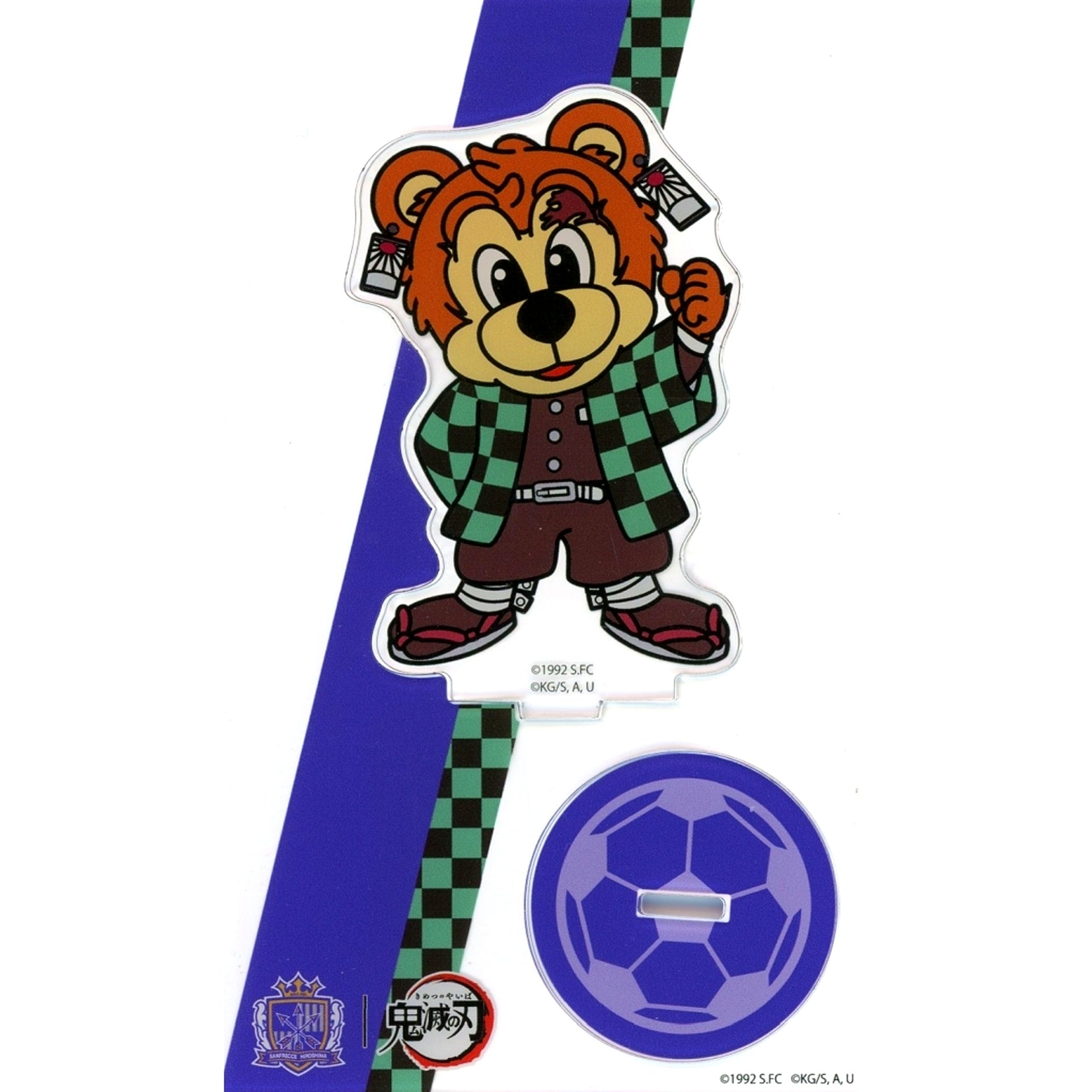 Sanfrecce Acrylic Stand Mascot Dress-Up Tanjiro Kamado Sports 2021 x Demon Slayer x Sanfrecce Hiroshima [USED]