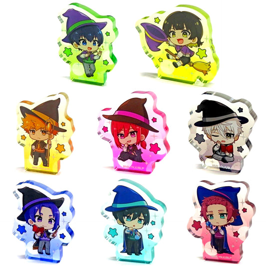 Set of 8 Blue Lock Trading Mini Character Acrylic Block Wizard Ver. [USED]