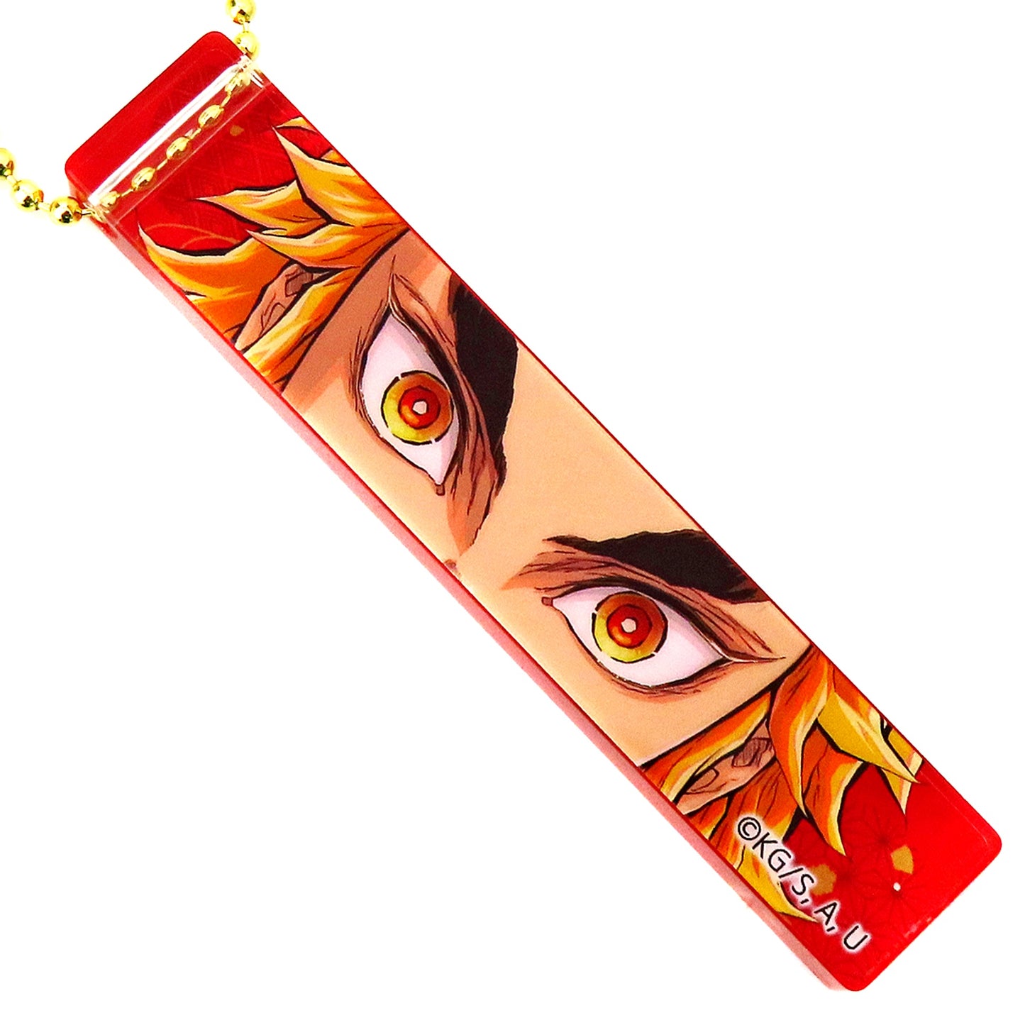 Kyojuro Rengoku Anime Demon Slayer Kimetsu no Yaiba Hashira Exhibition And to the Infinity Castle Random Block Keychain [USED]