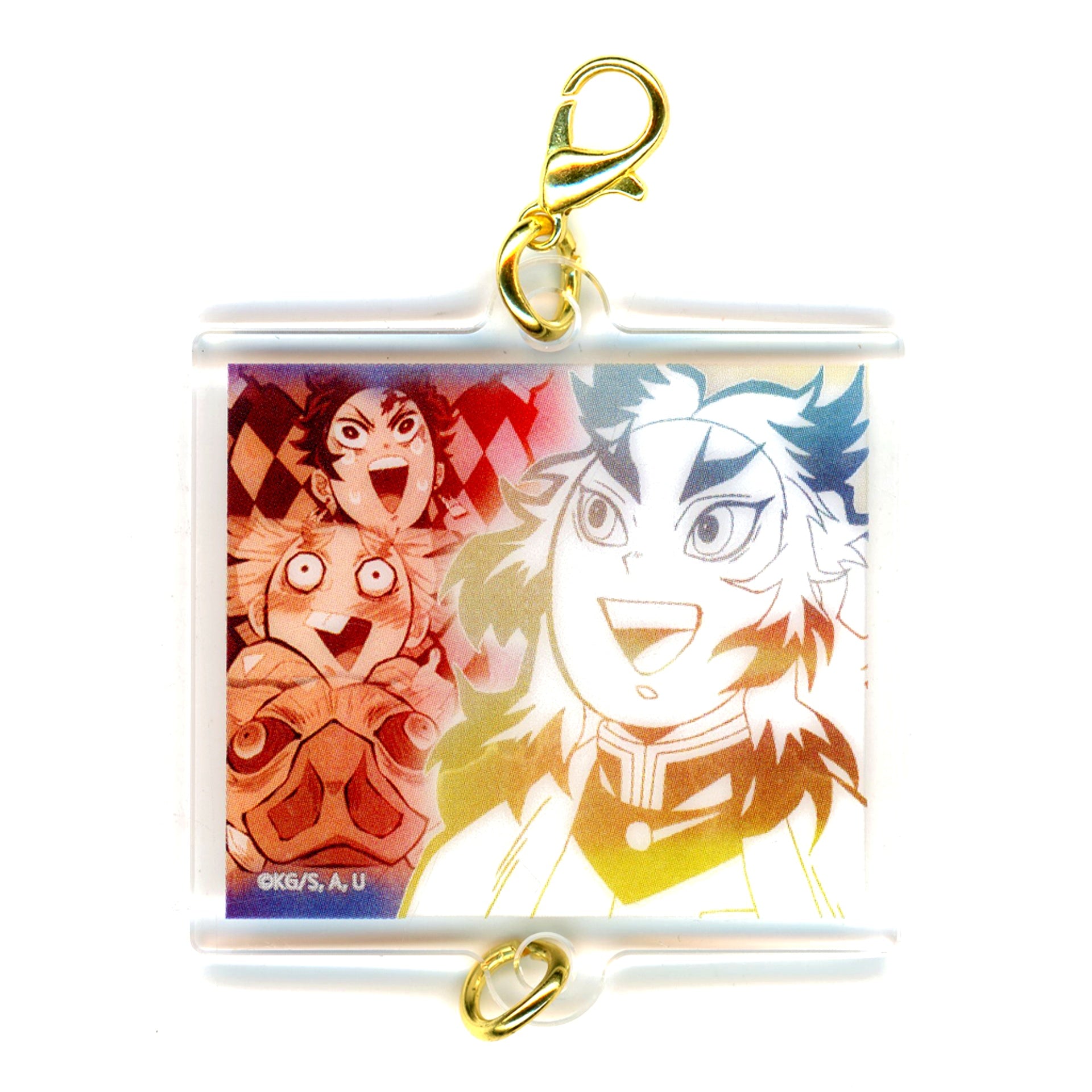 Kyojuro Rengoku Design 86 Anime Demon Slayer: Kimetsu no Yaiba Hashira Exhibition Soshite Mugen Castle e Hashira Hyakkei Kizuna Acrylic Charm 15 [USED]