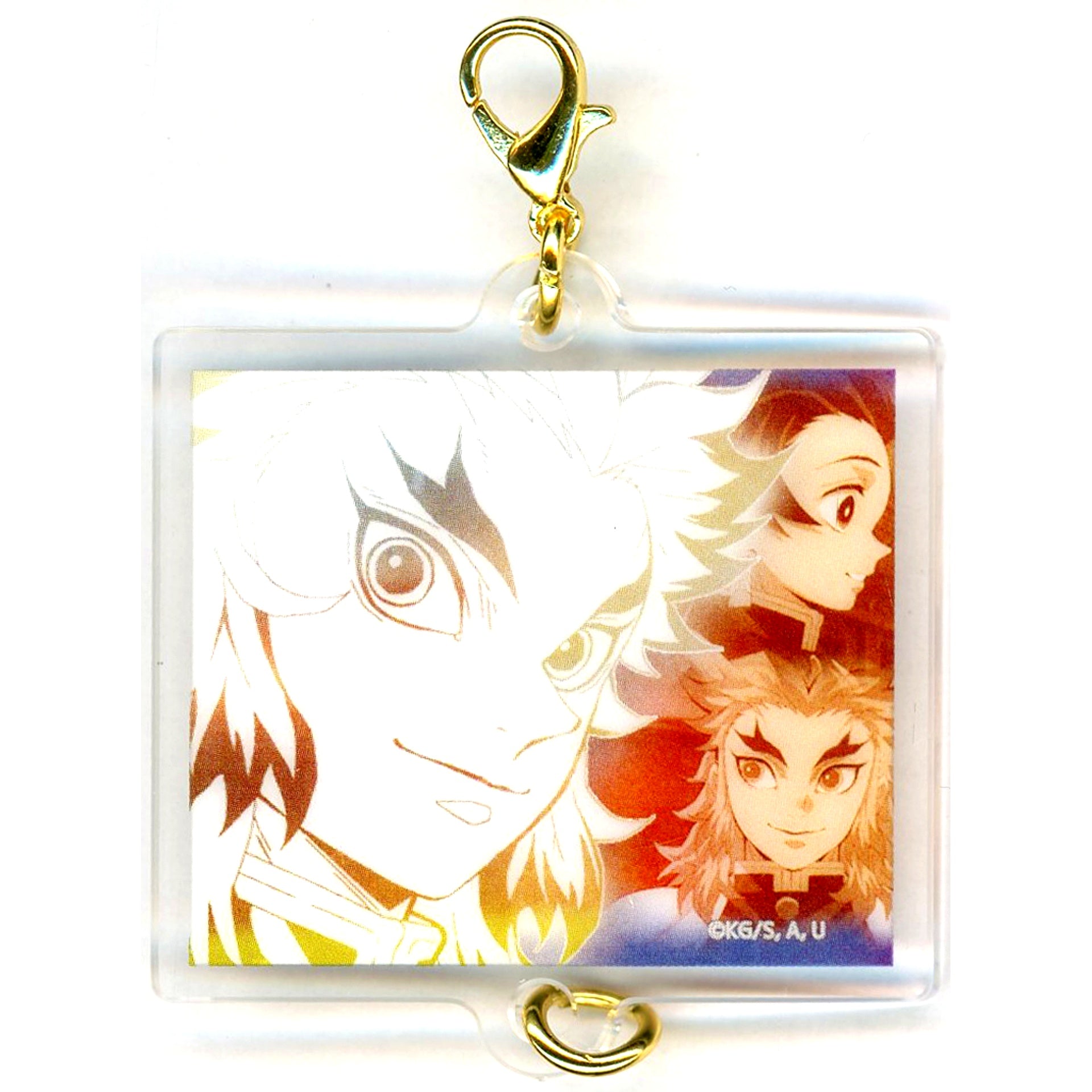 Kyojuro Rengoku Design 87 Anime Demon Slayer Kimetsu no Yaiba Hashira Exhibition Hashira Hyakkei Kizuna Acrylic Charm 15 [USED]