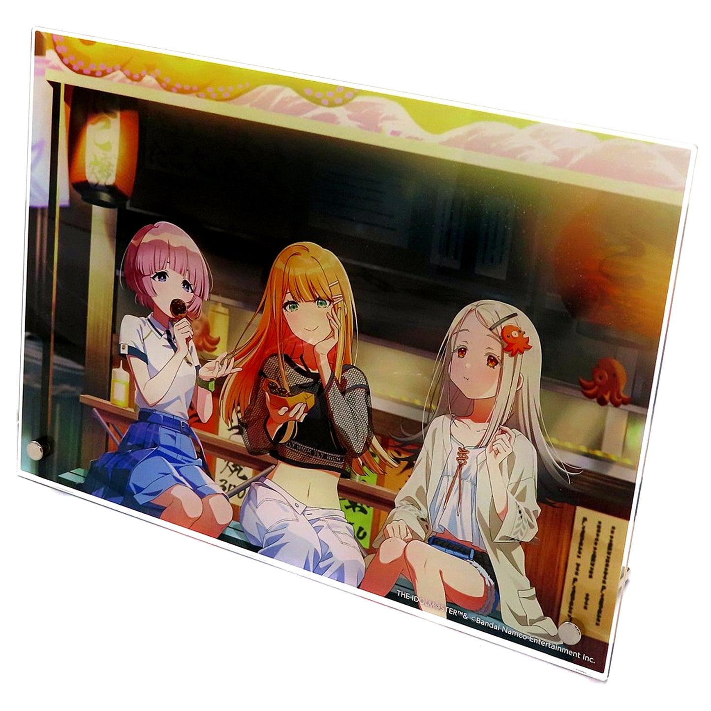 Mao Arimura & Sumika Shiun & Hiro Shinozawa Gakuen Idolmaster Commemorative Official Acrylic Panel DEBUT LIVE Hatsu TOUR Hatsukoi Kouen [USED]