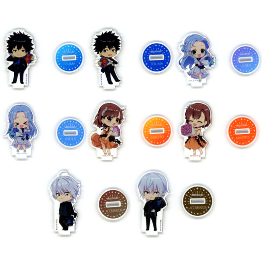 Set of 8 C Prize A Certain Magical Index Kujibikido 20th Anniversary Online Kuji Vol.2 Mini Acrylic Figure [USED]