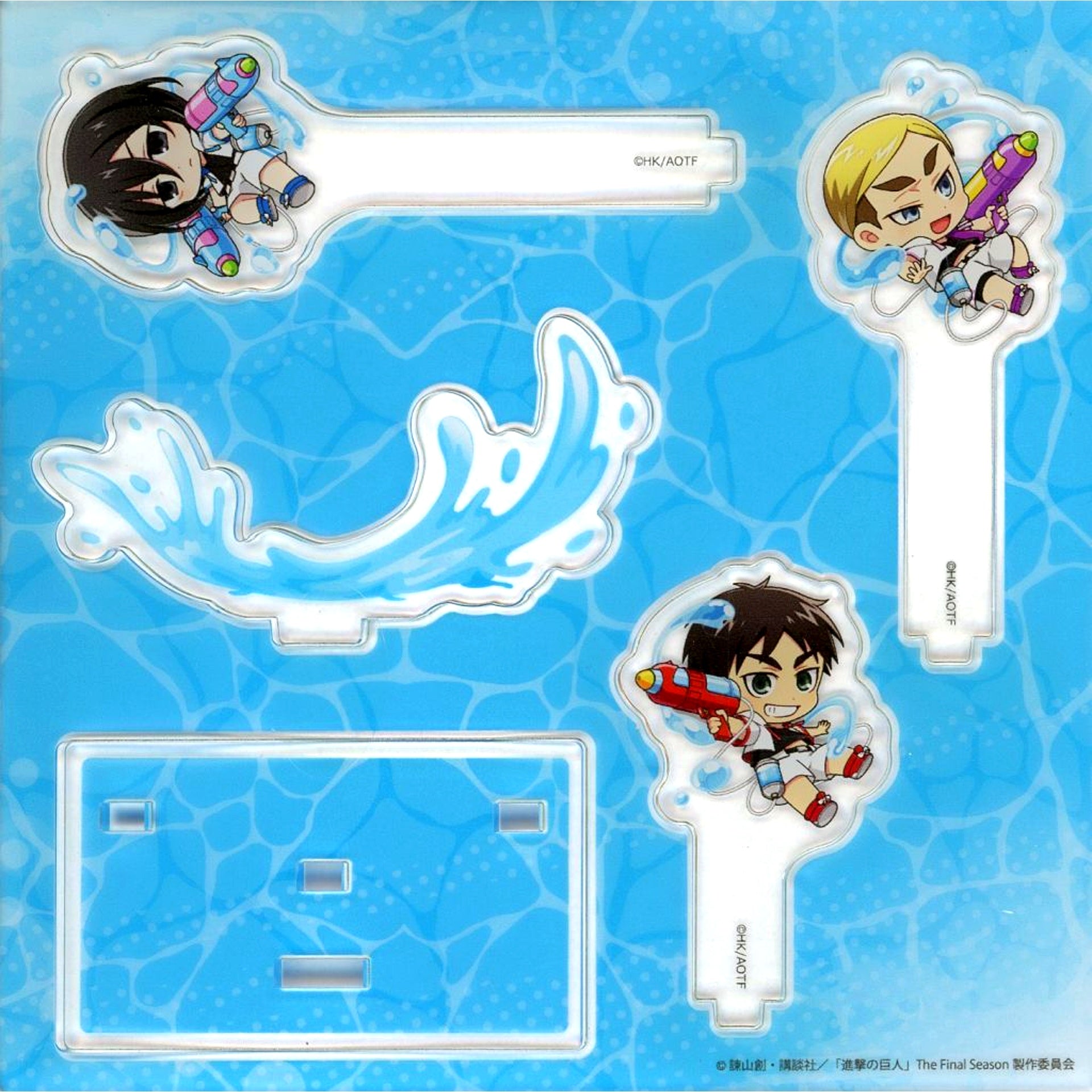Eren & Mikasa & Erwin Attack on Titan x Collab Cafe Honpo Vol.2 Diorama Acrylic Stand [USED]