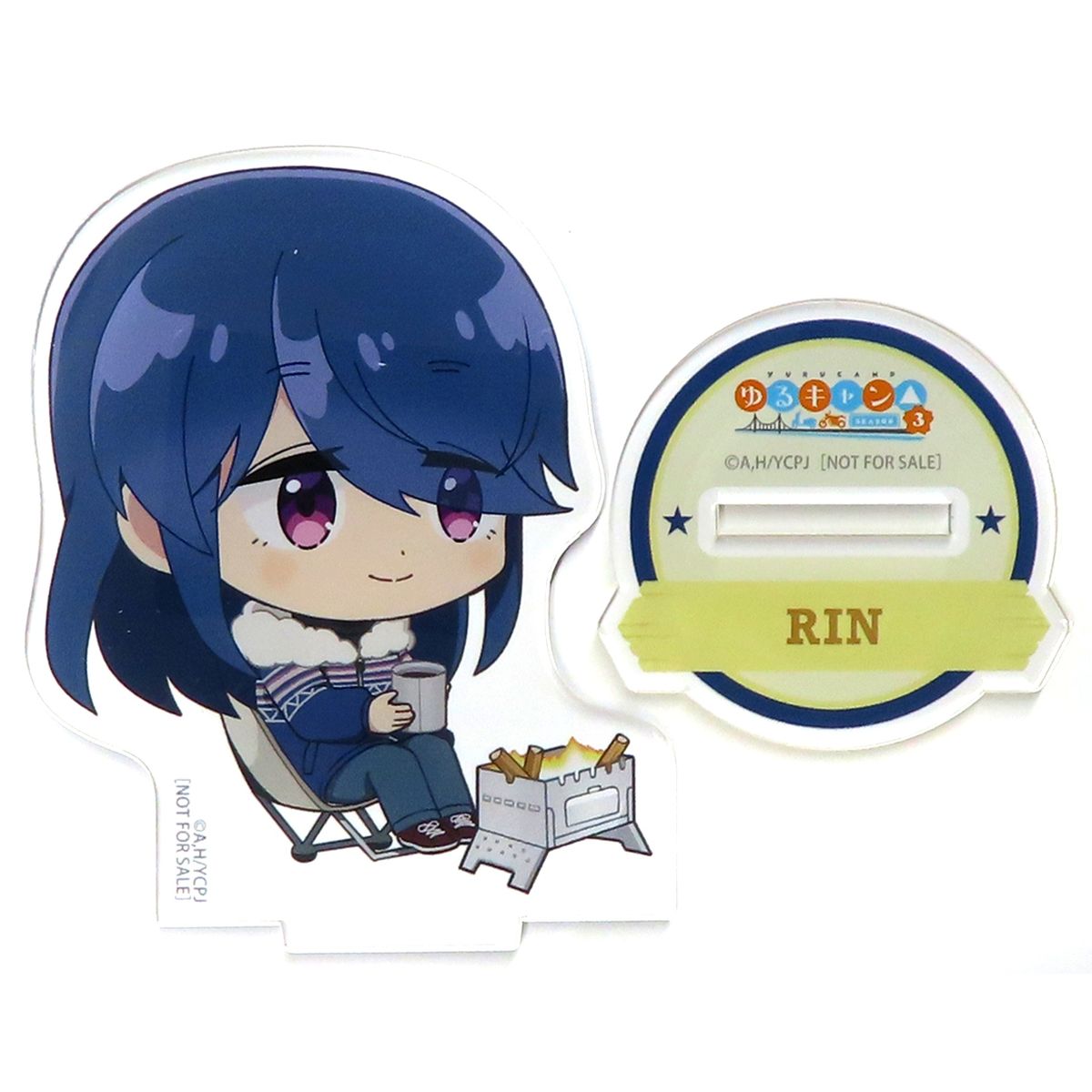 Rin Shima Acrylic Stand Laid-Back Camp Season 3 animate Point Exchange Prize [USED]