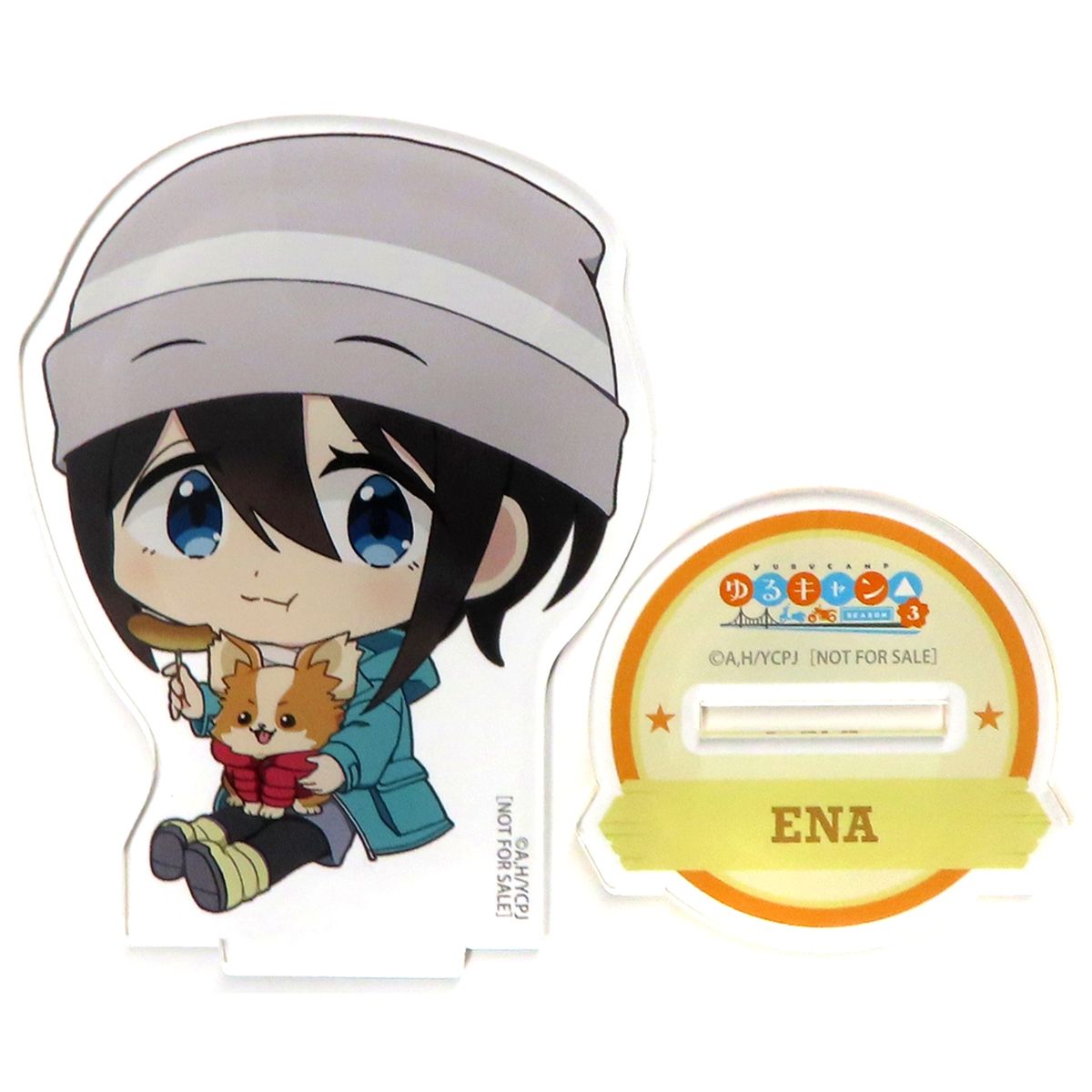 Ena Saito Acrylic Stand Laid-Back Camp Season 3 animate Point Exchange Prize [USED]