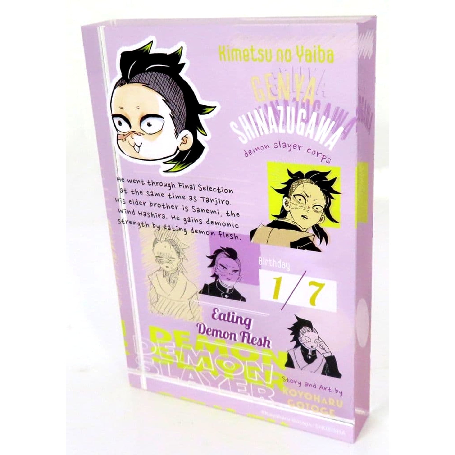 Demon Slayer: Kimetsu no Yaiba Shinazugawa Genya Heroes Acrylic Block 2025 Acrylic Item [USED]