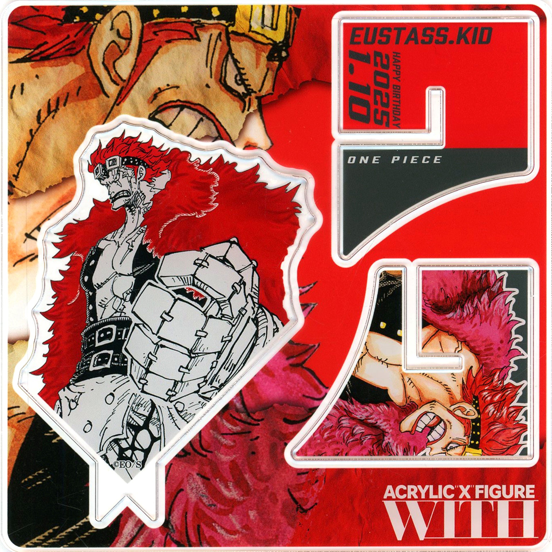 Eustass Kid Birthday Acrylic X Figure - with - 2025 One Piece [USED]