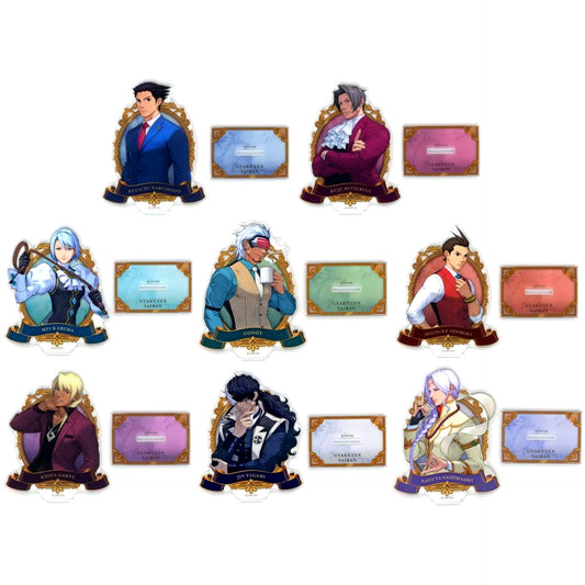 Set of 8 Apollo Justice Ace Attorney Trilogy Statue-style Acrylic Stand [USED]
