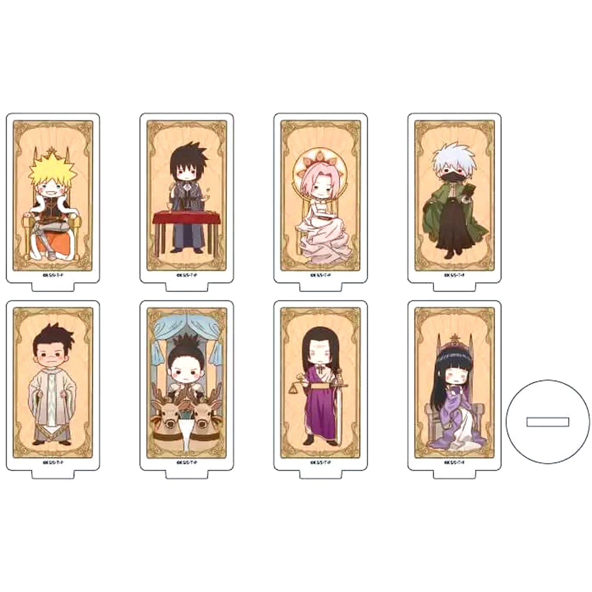 Set of 8 Acrylic Petit Stand 07. Tarot 1st Ver. GraffArt Illustration Naruto Shippuden [USED]