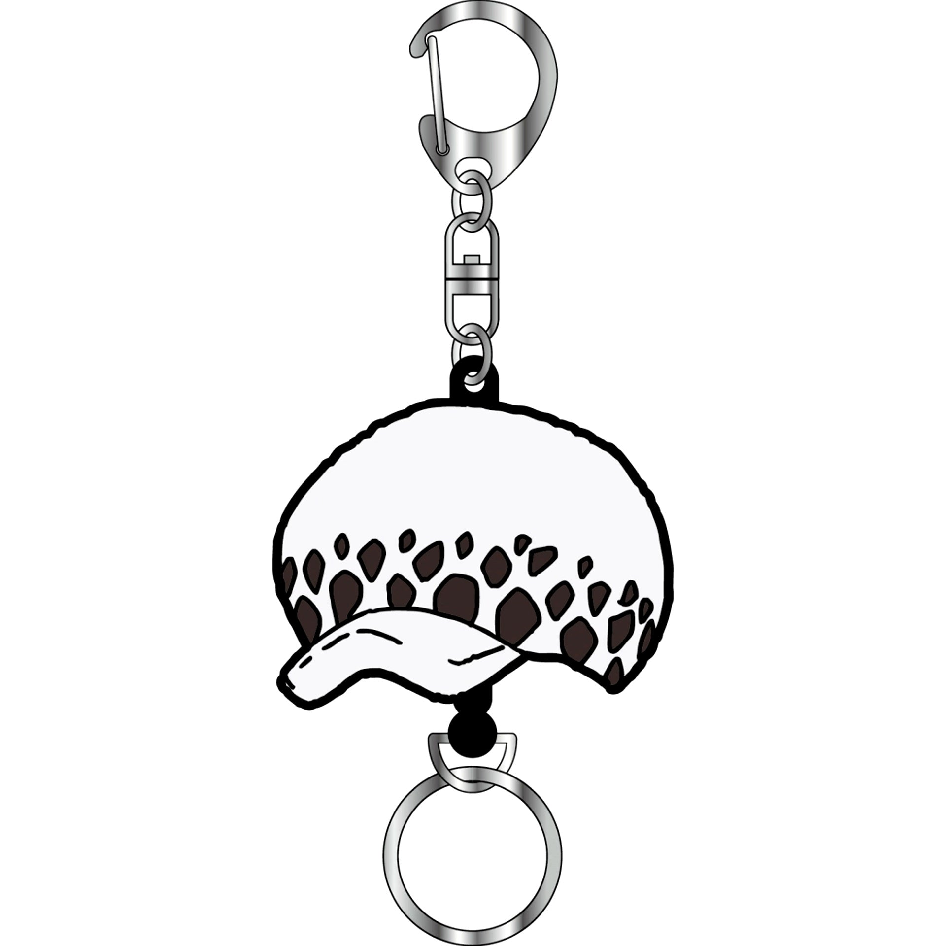 Trafalgar Law One Piece Hat Shaped Rubber Reel Keychain [USED]