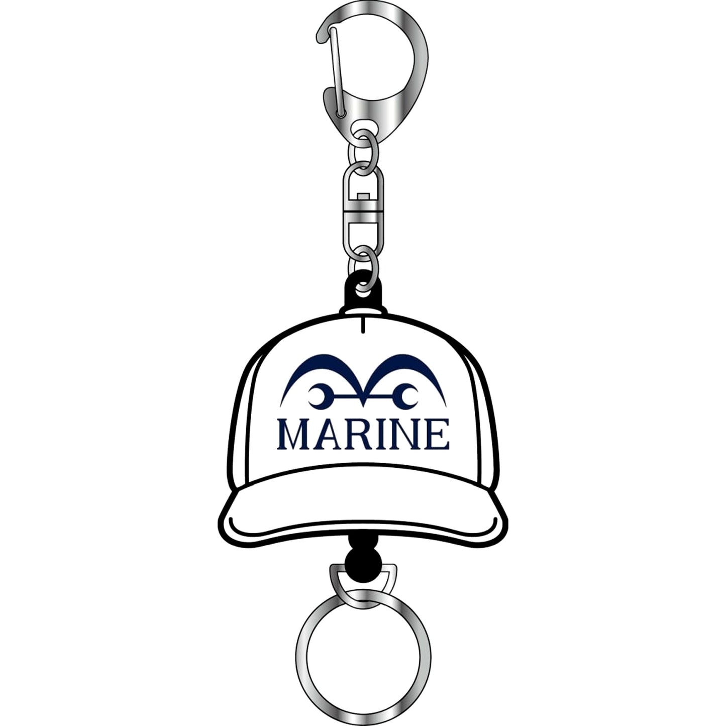 Marine Hat Shape Rubber Reel Keychain One Piece [USED]