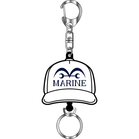 Marine Hat Shape Rubber Reel Keychain One Piece [USED]