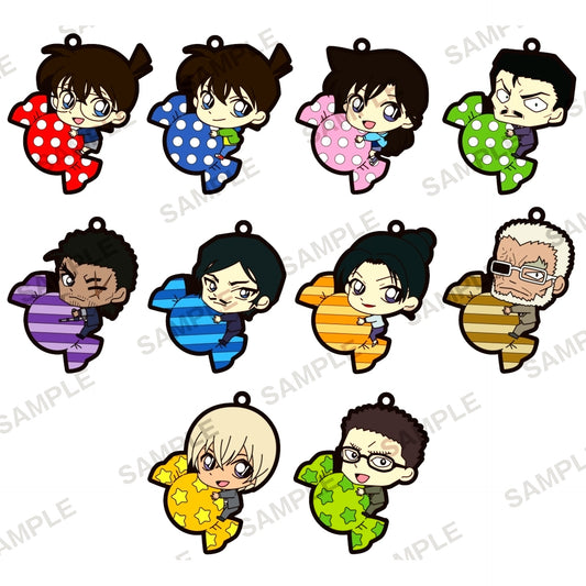 Set of 10 Detective Conan PitaColle Rubber Strap Vol.10 [USED]