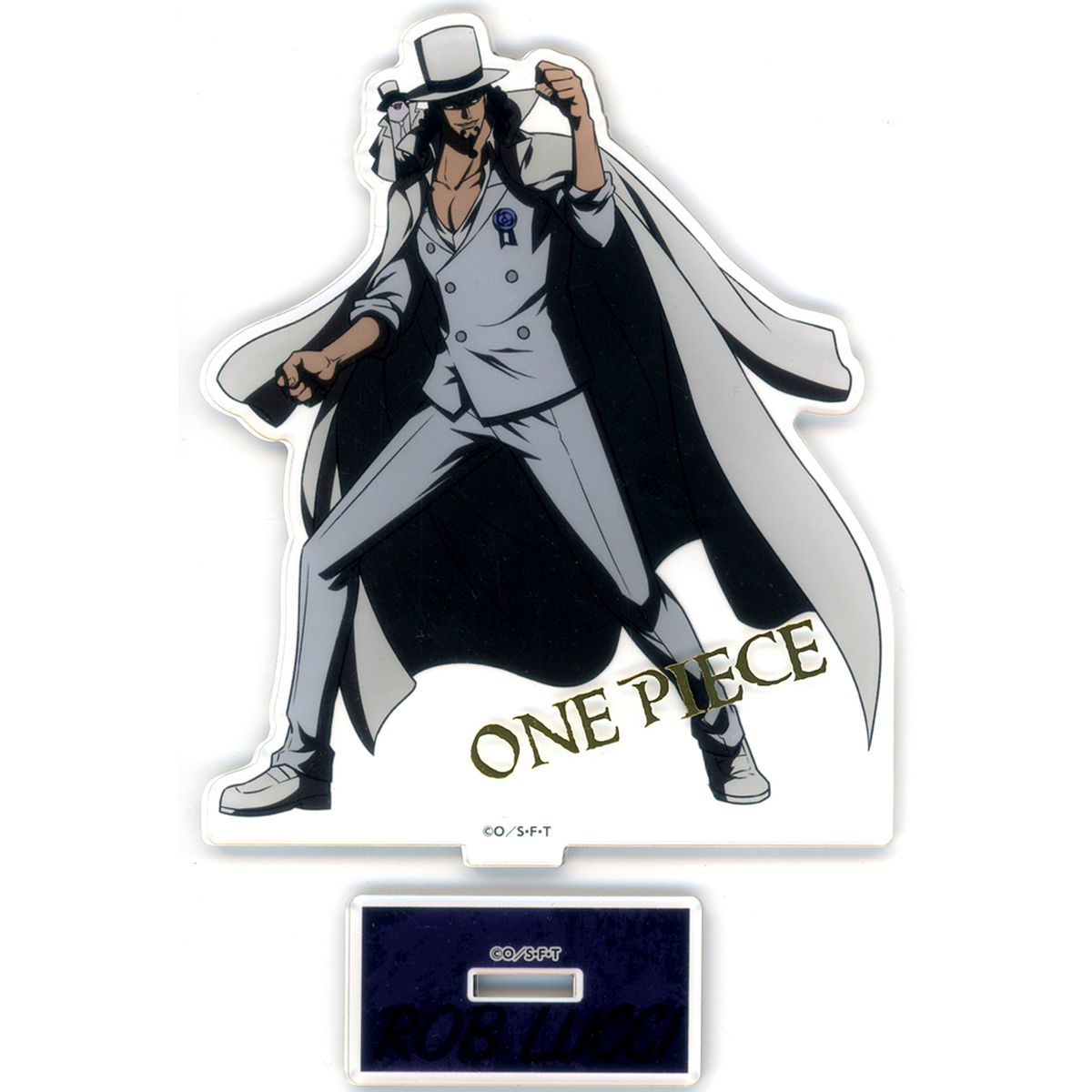 Rob Lucci One Piece Foil Stamped Acrylic Stand ONE PIECE Mugiwara Store in Bandai Namco Cross Store 2024 [USED]
