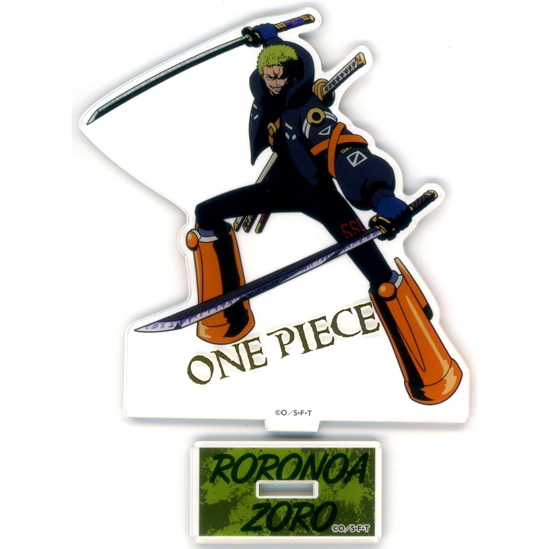 Roronoa Zoro One Piece Mugiwara Store in Bandai Namco Cross Store 2024 Foil-Stamped Acrylic Stand [USED]