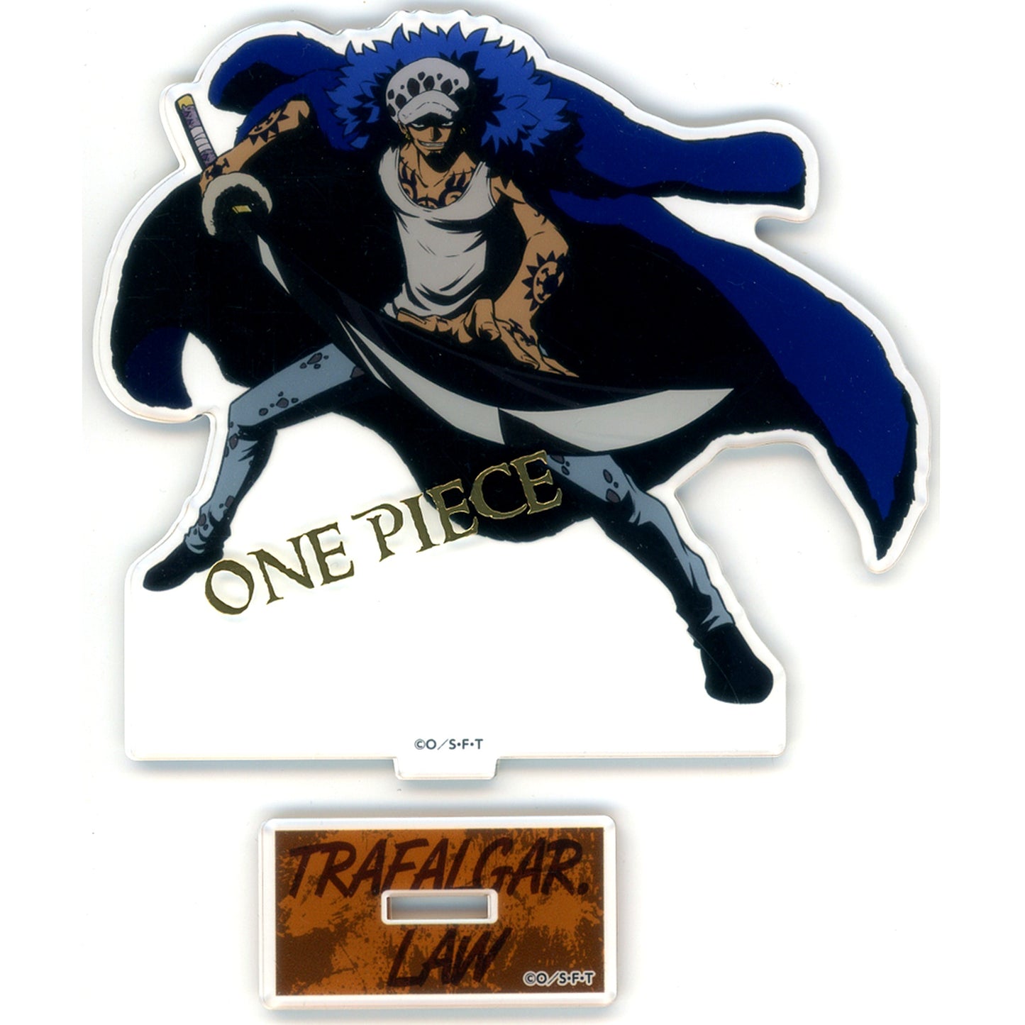 Trafalgar Law Foil Stamped Acrylic Stand One Piece Mugiwara Store in Bandai Namco Cross Store - 2024 [USED]