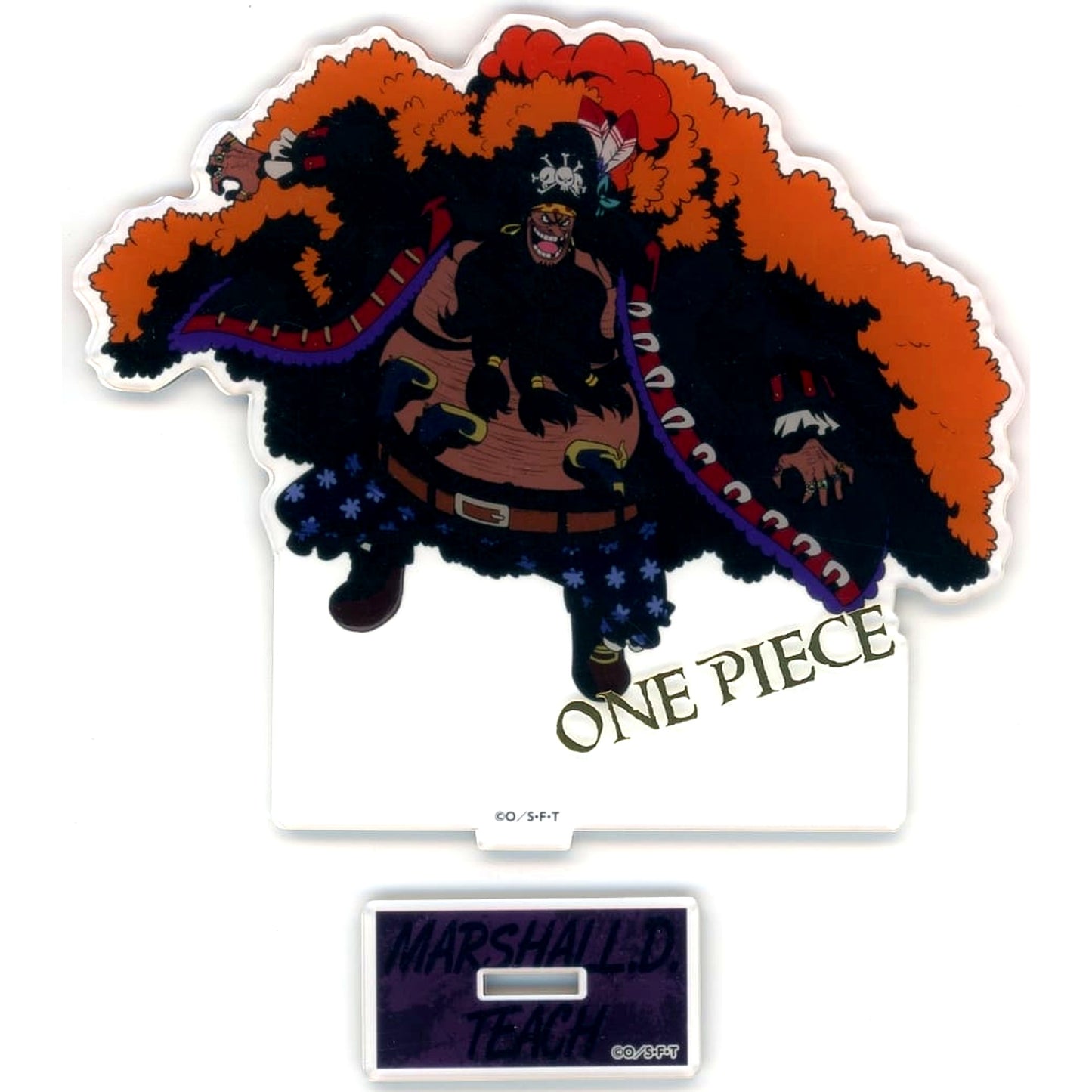 Marshall D. Teach One Piece Mugiwara Store in Bandai Namco Cross Store 2024 Foil Stamped Acrylic Stand [USED]