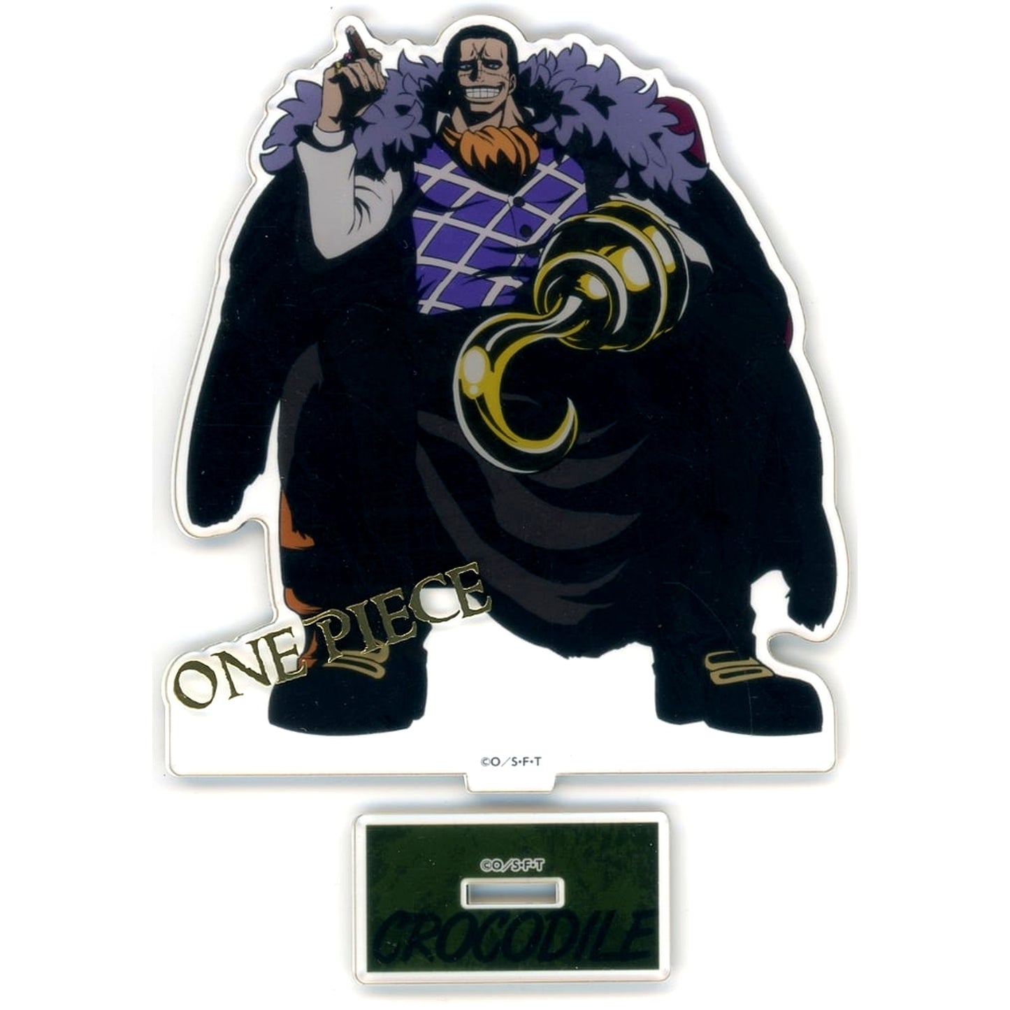 Crocodile Foil Stamped Acrylic Stand One Piece Mugiwara Store in Bandai Namco Cross Store - 2024 [USED]