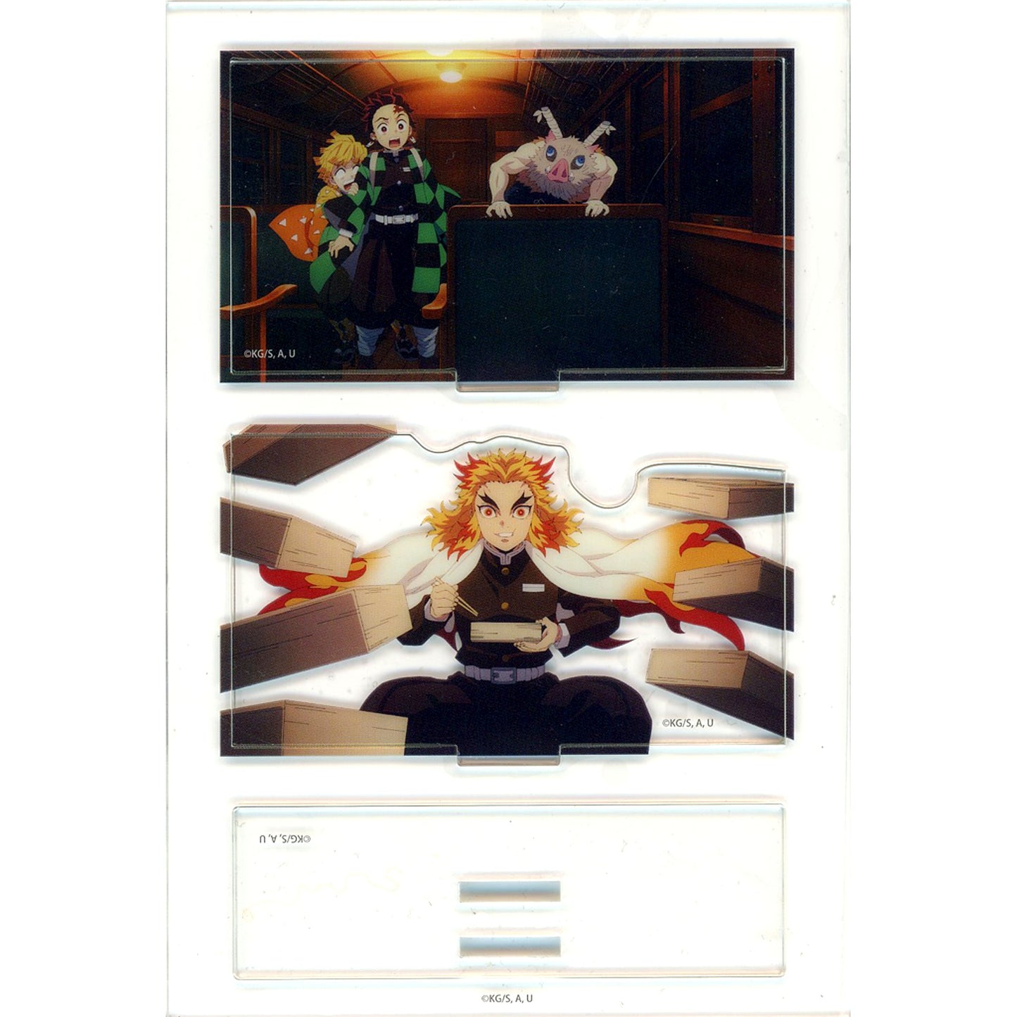 Group - Holding Bento Box / 4 People Demon Slayer Mugen Train Arc 4th Anniversary Flame Hashira Kyojuro Rengoku Cafe x ufotable Cafe x Machi Asobi CAFE x ufotable DINING x ufotable CINEMA Random Mini Diorama Acrylic Stand [USED]
