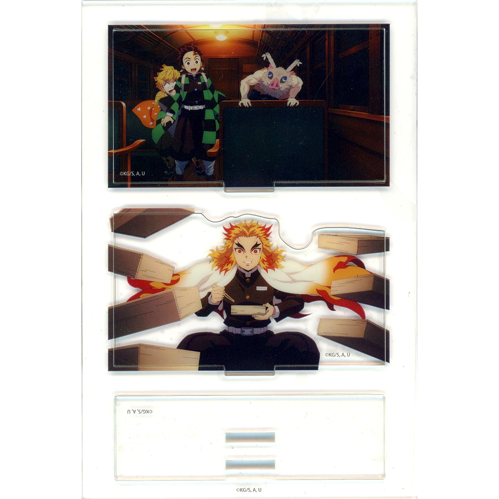 Group - Holding Bento Box / 4 People Demon Slayer Mugen Train Arc 4th Anniversary Flame Hashira Kyojuro Rengoku Cafe x ufotable Cafe x Machi Asobi CAFE x ufotable DINING x ufotable CINEMA Random Mini Diorama Acrylic Stand [USED]
