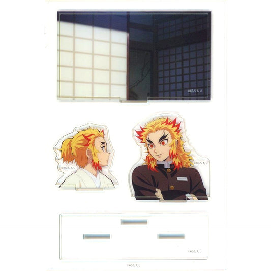 Senjuro Rengoku & Kyojuro Rengoku Demon Slayer Mugen Train Arc 4th Anniversary Flame Hashira Kyojuro Rengoku Cafe x ufotable Cafe x Machi Asobi CAFE x ufotable DINING x ufotable CINEMA Random Mini Diorama Acrylic Stand [USED]