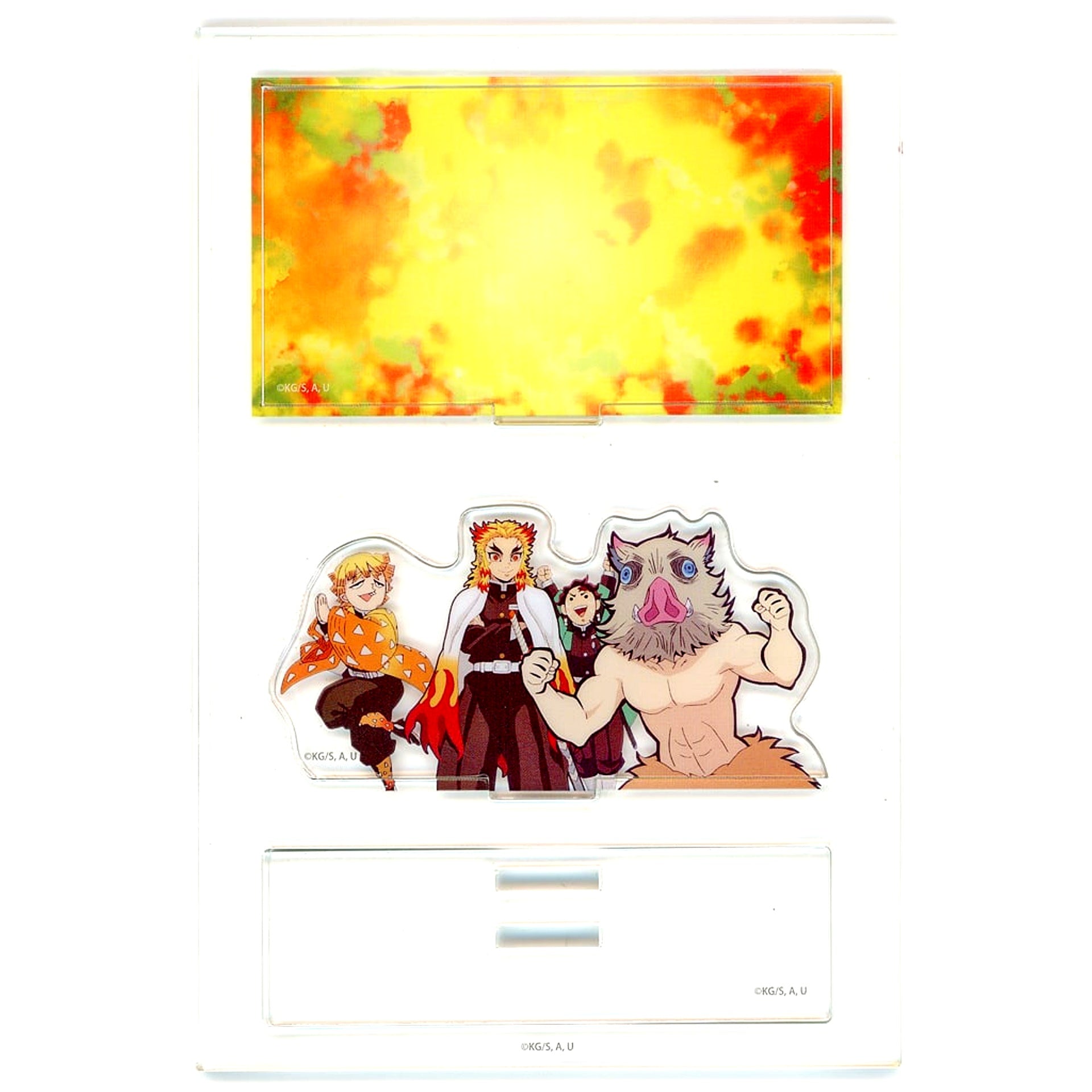 Group - No Jump Demon Slayer Mugen Train Arc 4th Anniversary Flame Hashira Kyojuro Rengoku Cafe x ufotable Cafe x Machi Asobi CAFE x ufotable DINING x ufotable CINEMA Random Mini Diorama Acrylic Stand [USED]