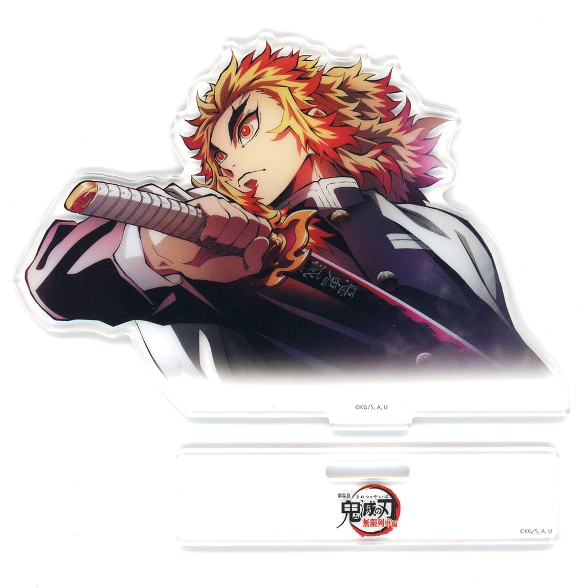 Kyojuro Rengoku Demon Slayer: Kimetsu no Yaiba the Movie: Mugen Train Vol.1 Key Visual Random Acrylic Stand 4th Anniversary of Release Flame Hashira Kyojuro Rengoku Cafe ufotable Cafe Machi Asobi Cafe ufotable Dining ufotable Cinema Exclusive [USED]