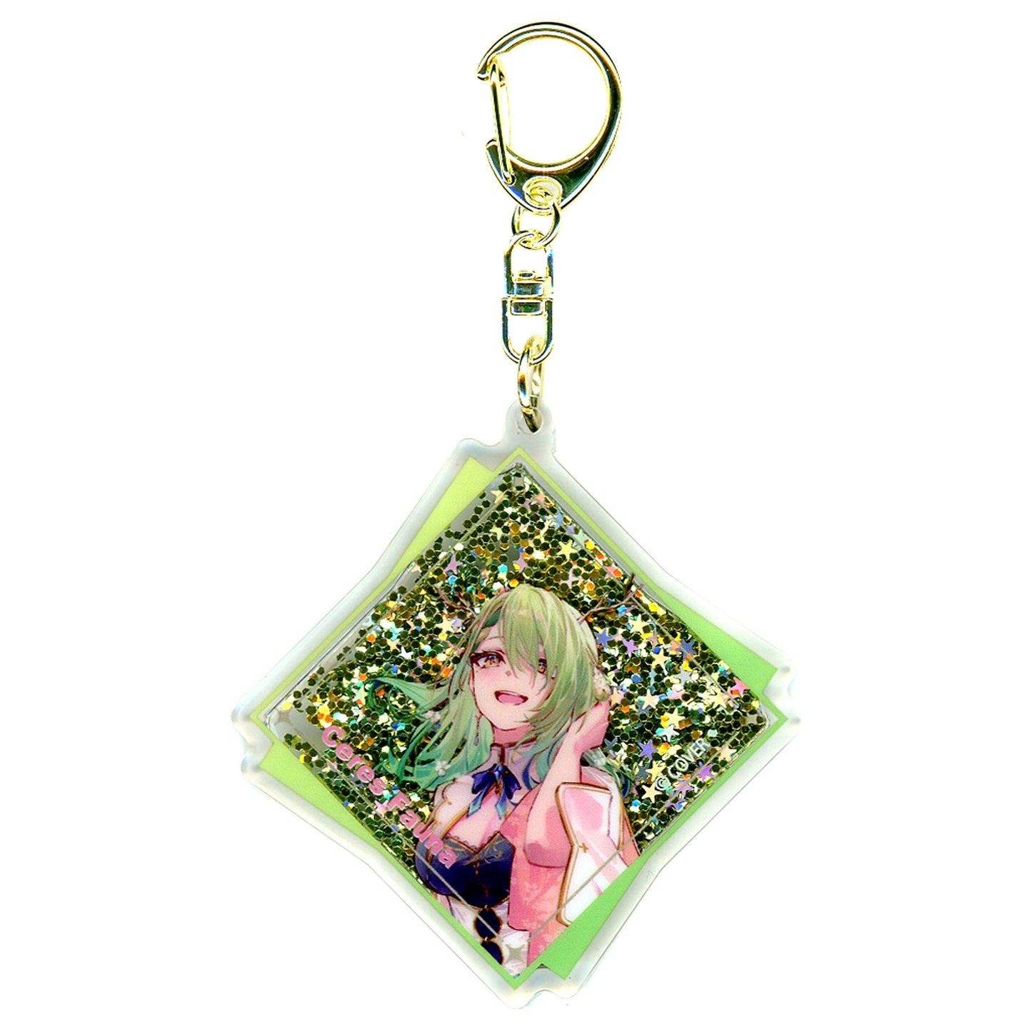 Ceres Fauna Hololive English -Promise- Sequin Keychain Half Anniversary [USED]