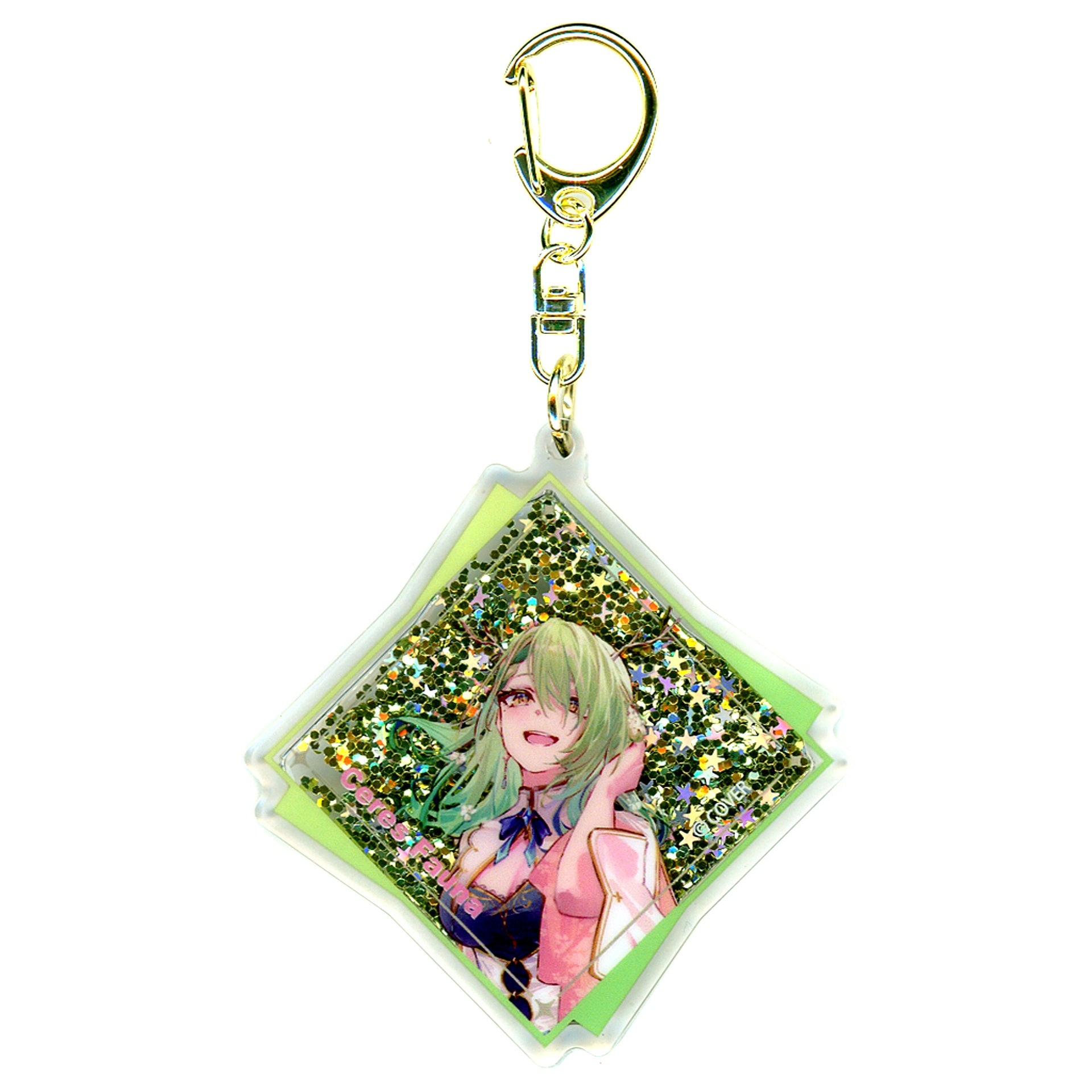 Ceres Fauna Hololive English -Promise- Sequin Keychain Half Anniversary [USED]