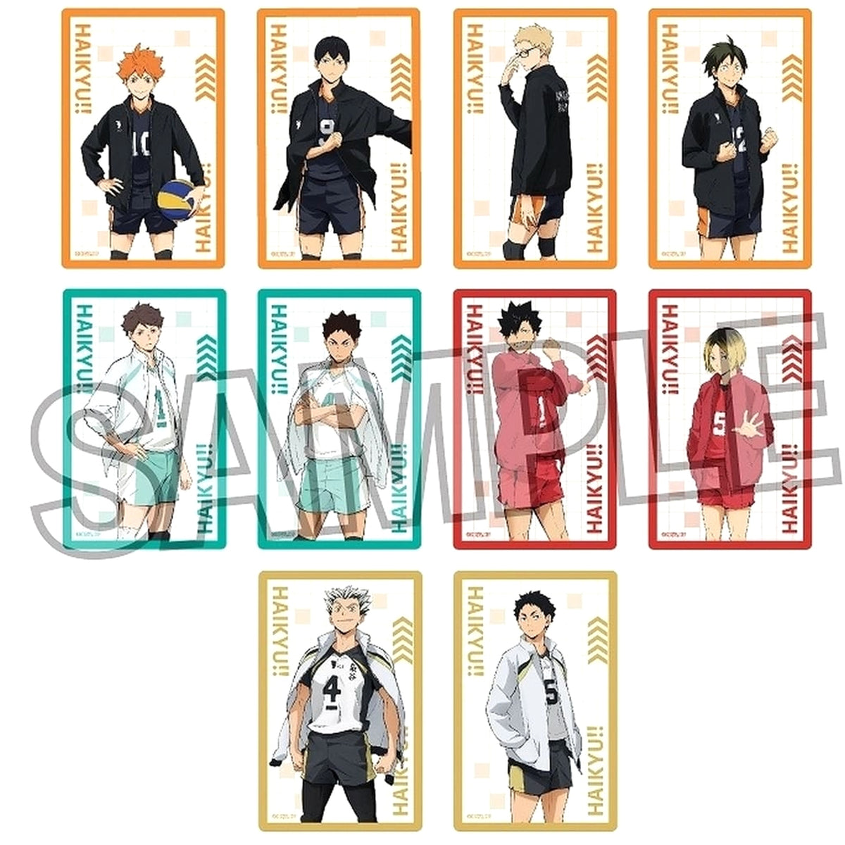 Haikyu!! Kei Tsukishima & Others All 10 Types Set Trading Acrylic Plate Uniform Acrylic Stands [USED]