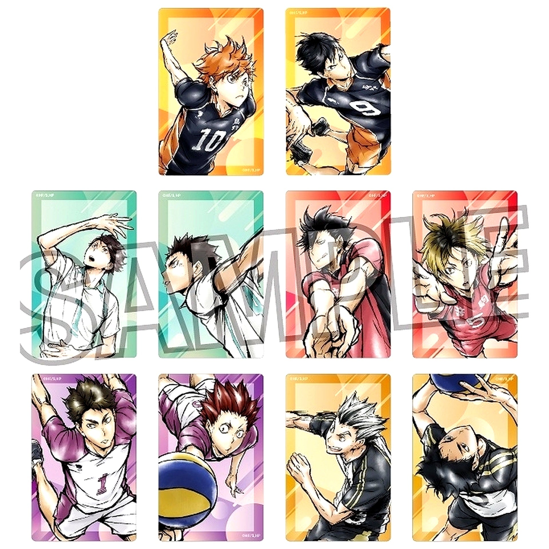 Set of 10 Haikyu!! Trading Acrylic Plate Fierce Battle!! [USED]