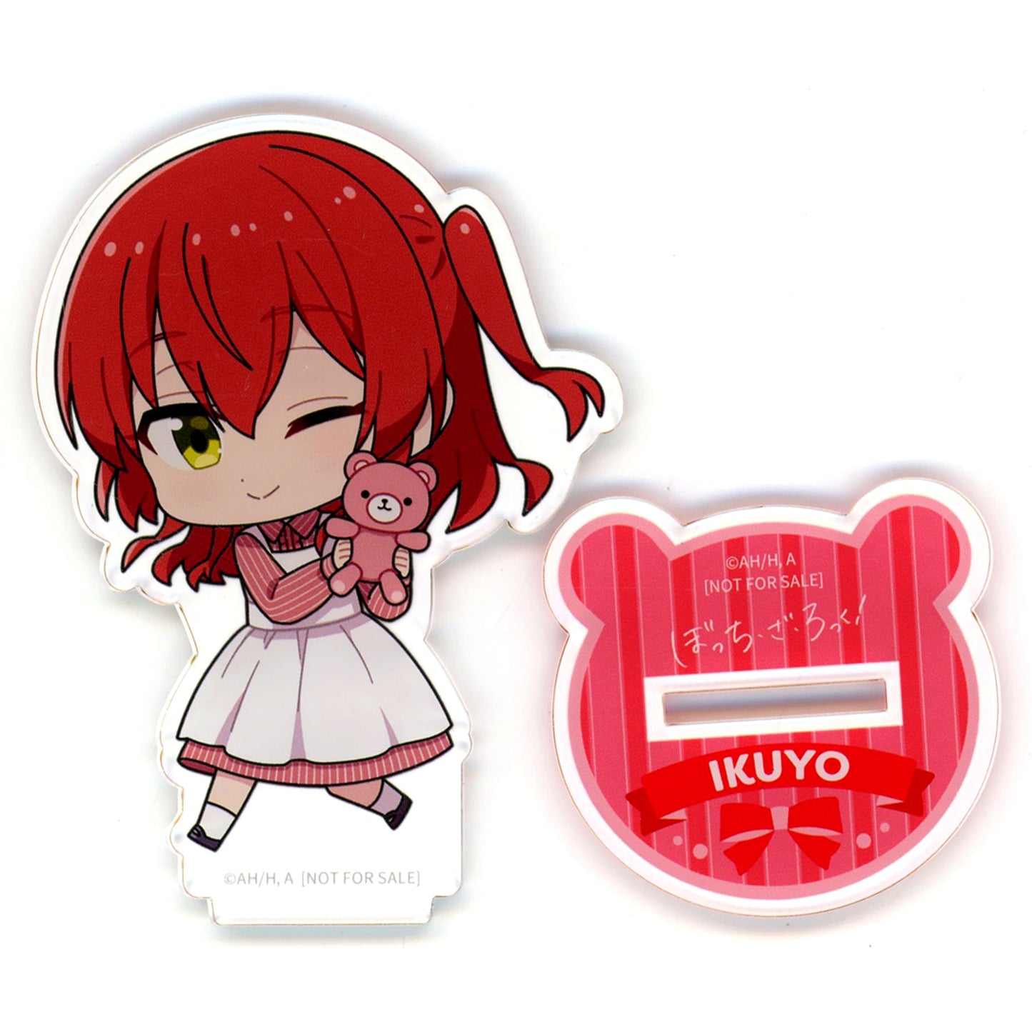 Ikuyo Kita Teddy Bear Bocchi the Rock! Animate Point Exchange Prize Acrylic Stand [USED]
