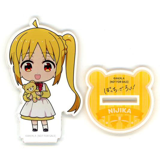 Nijika Ijichi Teddy Bear Bocchi the Rock! Animate Point Exchange Prize Acrylic Stand [USED]