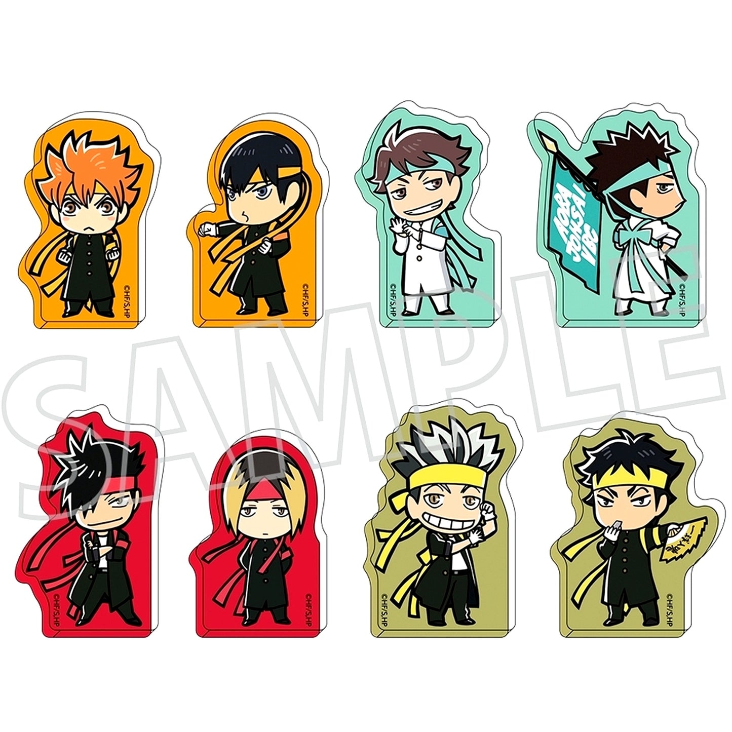 Set of 8 Haikyu!! Korotto Acrylic Figure Collection [USED]