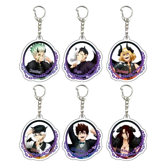 Dr. STONE Acrylic Keychain 08 Devil Style ver Drawn Illustration Set of 6 [USED]