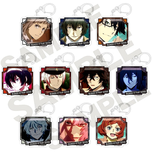 Set of 10 Bungo Stray Dogs Trading Acrylic Keychain [USED]