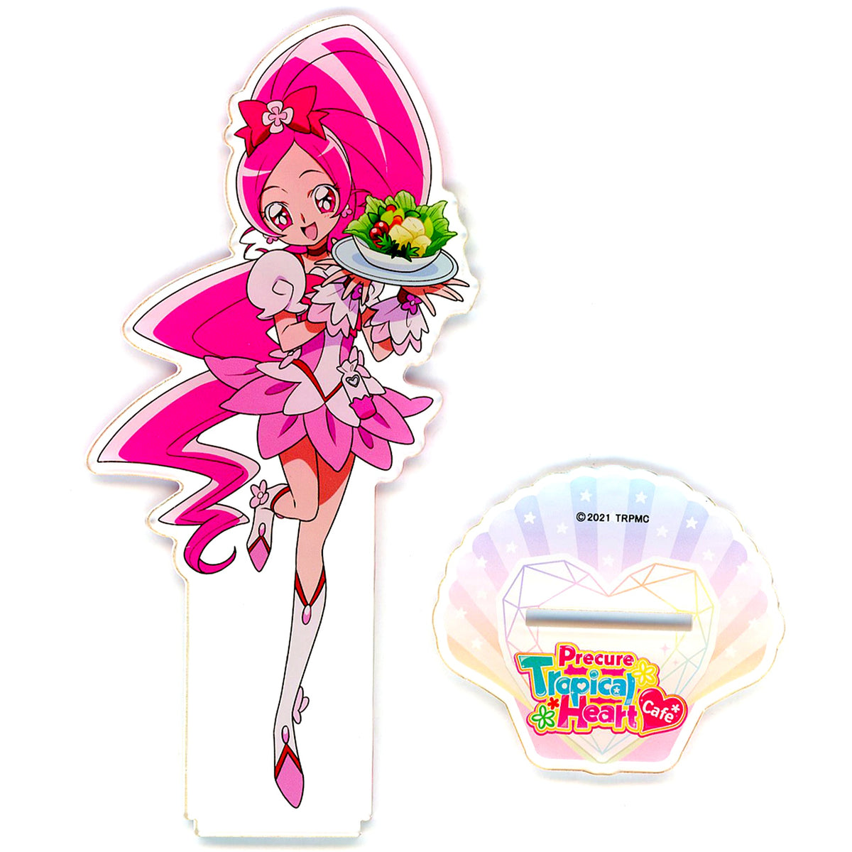 Cure Blossom Tropical-Rouge! Precure the Movie: The Snow Princess and the Miraculous Ring! Big Acrylic Stand in Sweets Paradise [USED]