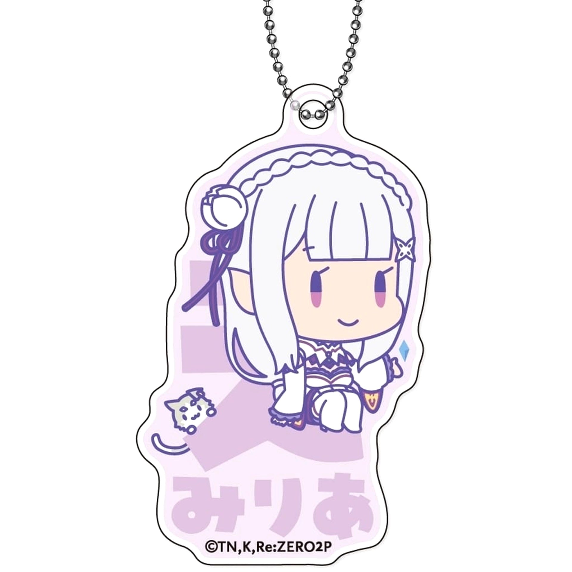 Re:ZERO -Starting Life in Another World- Emilia Onamae Pitanko Acrylic Keychain Keychains [USED]