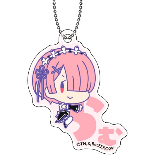 Re:ZERO -Starting Life in Another World- Ram Onamae Pitanko Acrylic Keychain Keychains [USED]