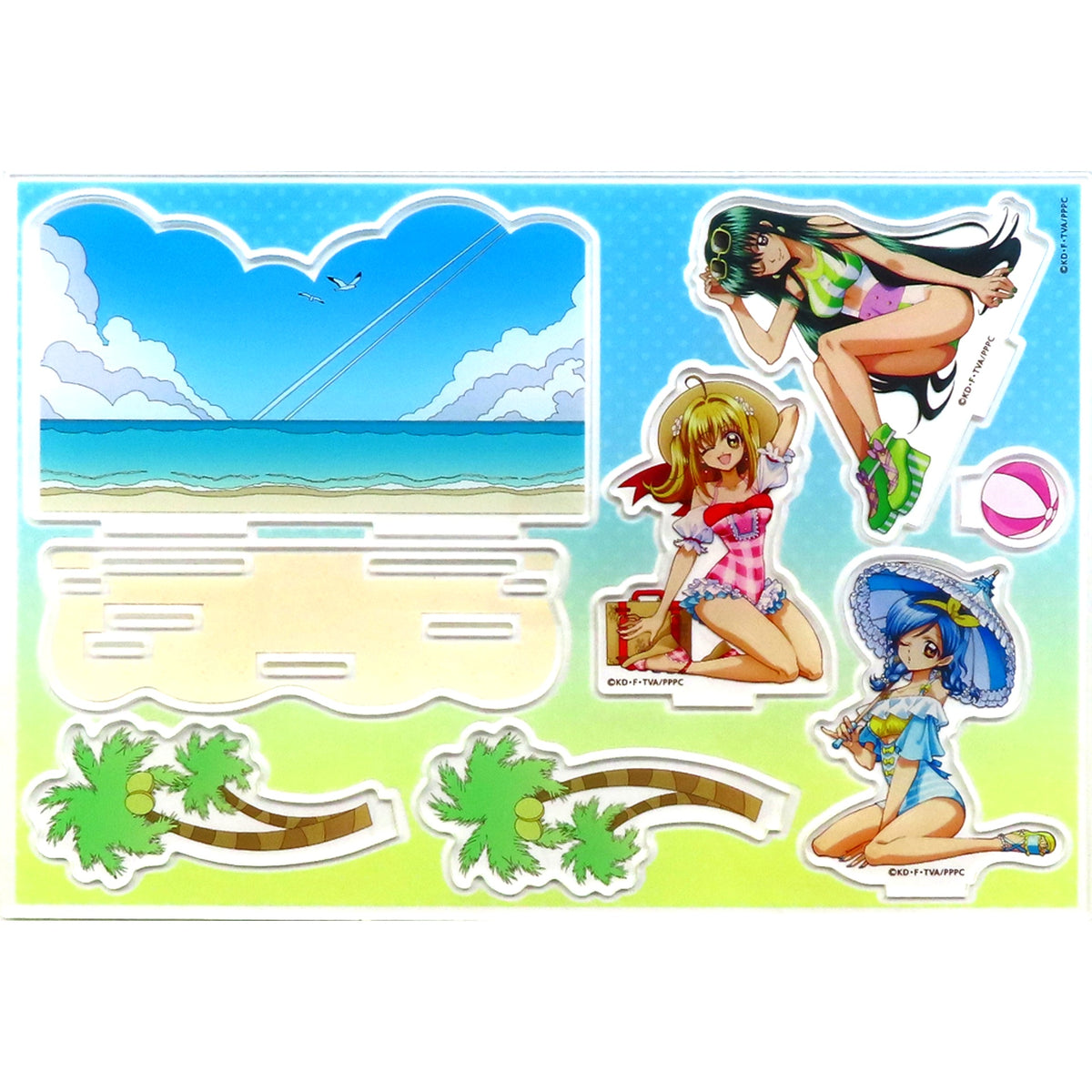 Group Super Daikichi Prize Acrylic Diorama Marukuji Mermaid Melody Pichi Pichi Pitch Vol. 3 Retro Swimsuit Style [USED]